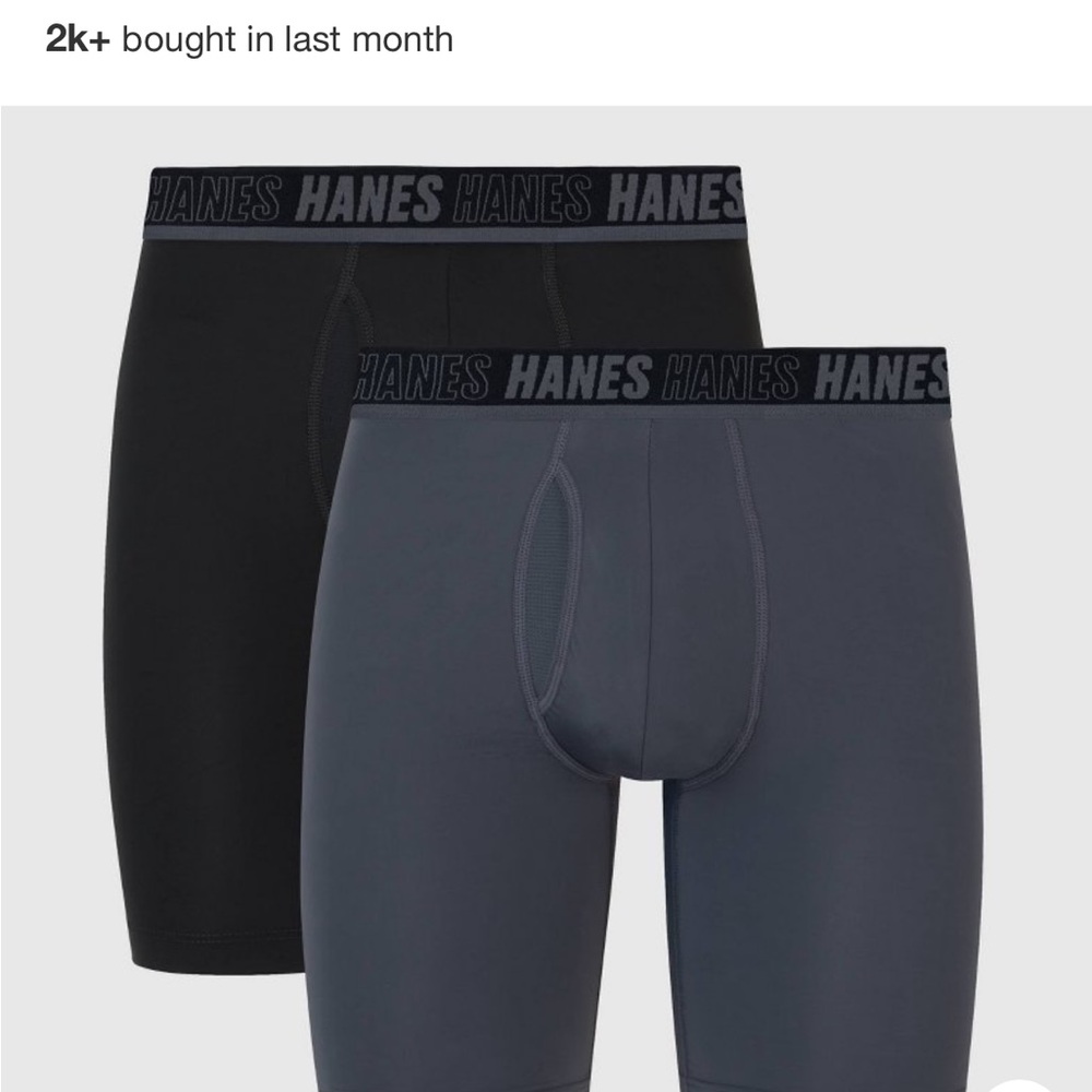 Hanes Moves Premium Men's Anti-Chafe
Total Support Pouch Boxer Briefs 2pk - Picture 12 of 12